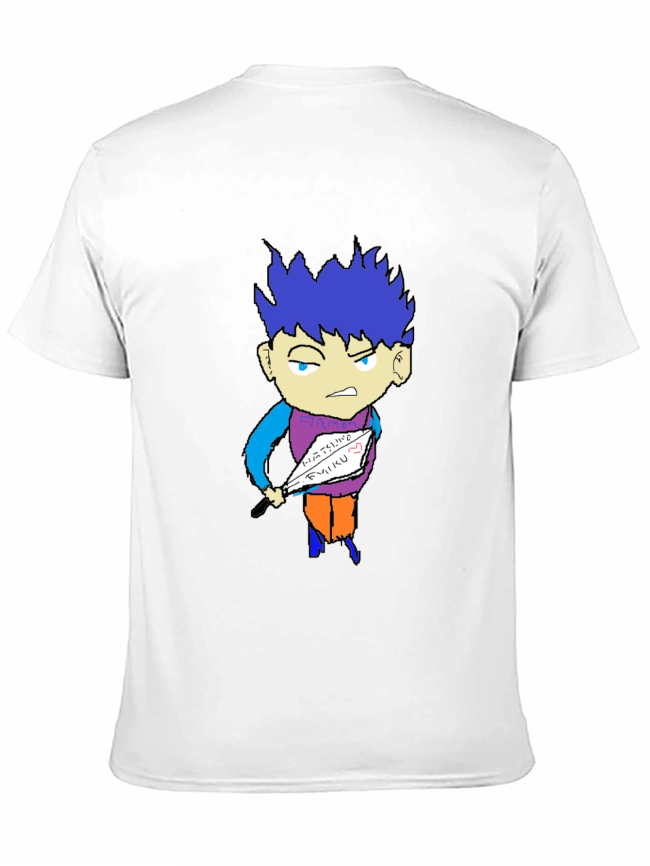 Unique Graphic Tee - Anime Style Cartoon Print
