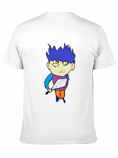 Unique Graphic Tee - Anime Style Cartoon Print
