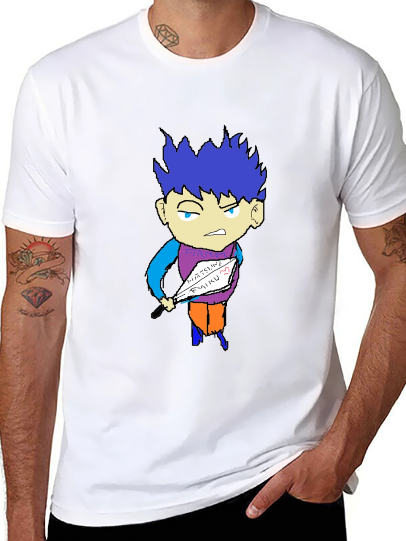 Unique Graphic Tee - Anime Style Cartoon Print