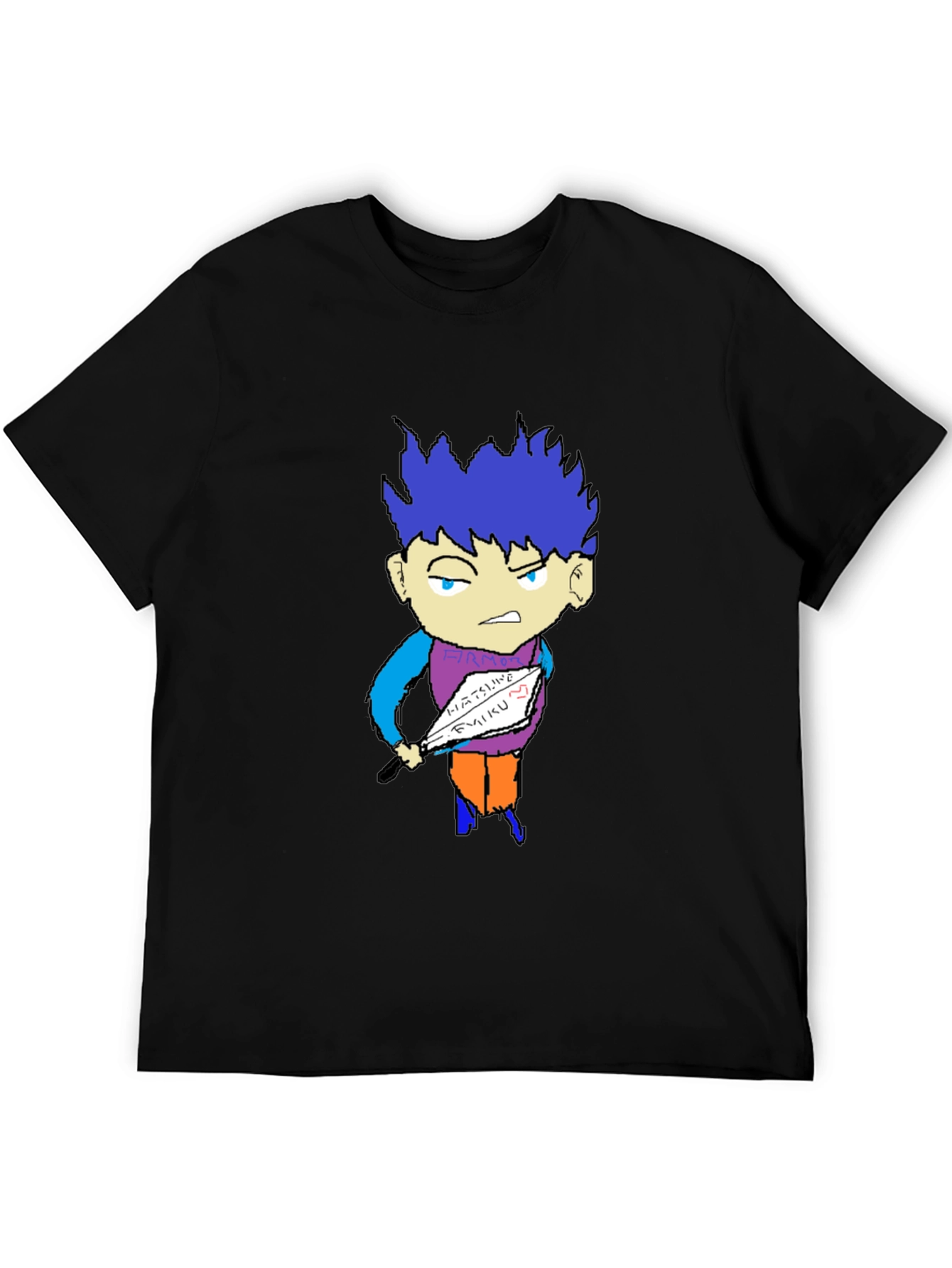 Unique Graphic Tee - Anime Style Cartoon Print