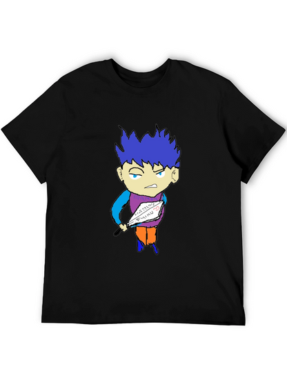 Unique Graphic Tee - Anime Style Cartoon Print