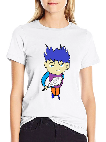 Unique Graphic Tee - Anime Style Cartoon Print