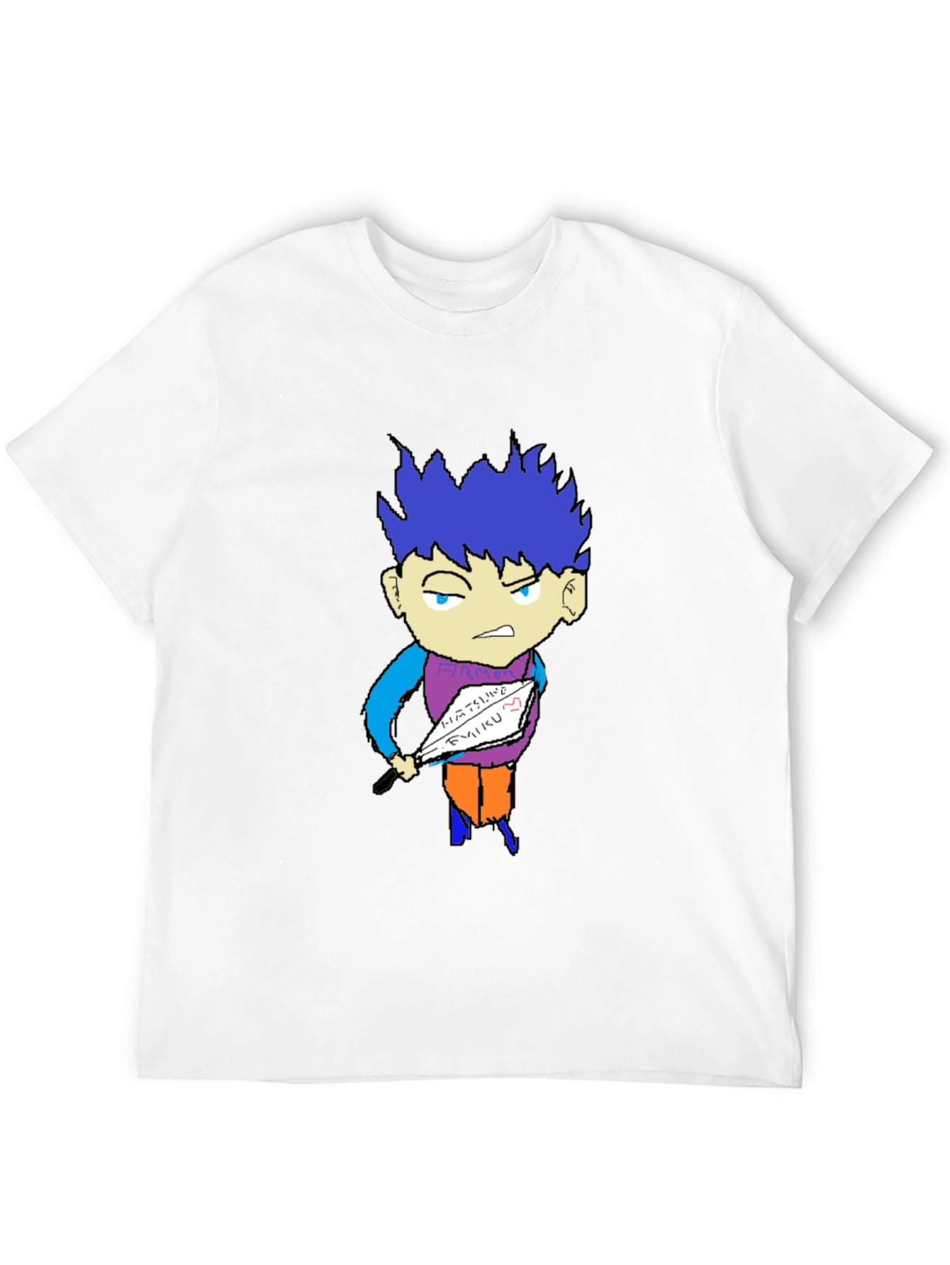 Unique Graphic Tee - Anime Style Cartoon Print