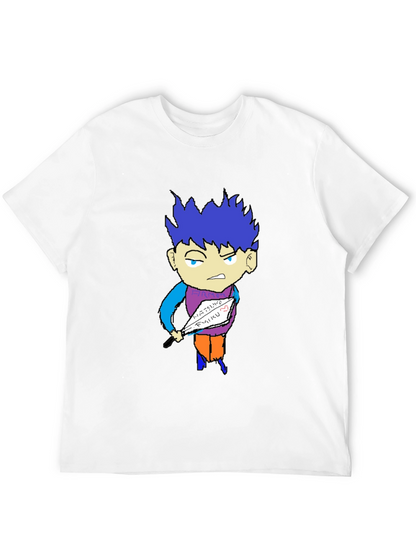 Unique Graphic Tee - Anime Style Cartoon Print