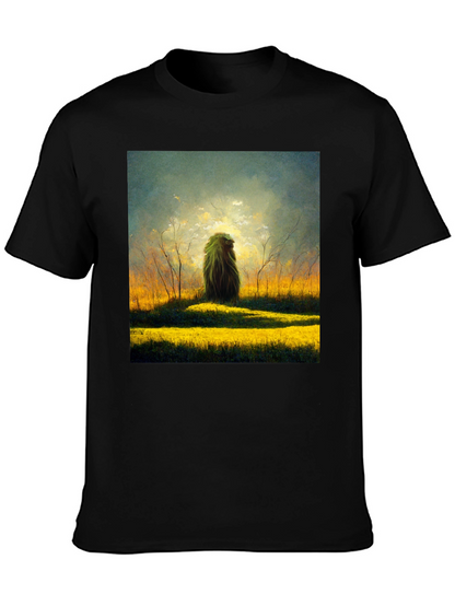 Nature Art Graphic Tee - Mens Black T-Shirt