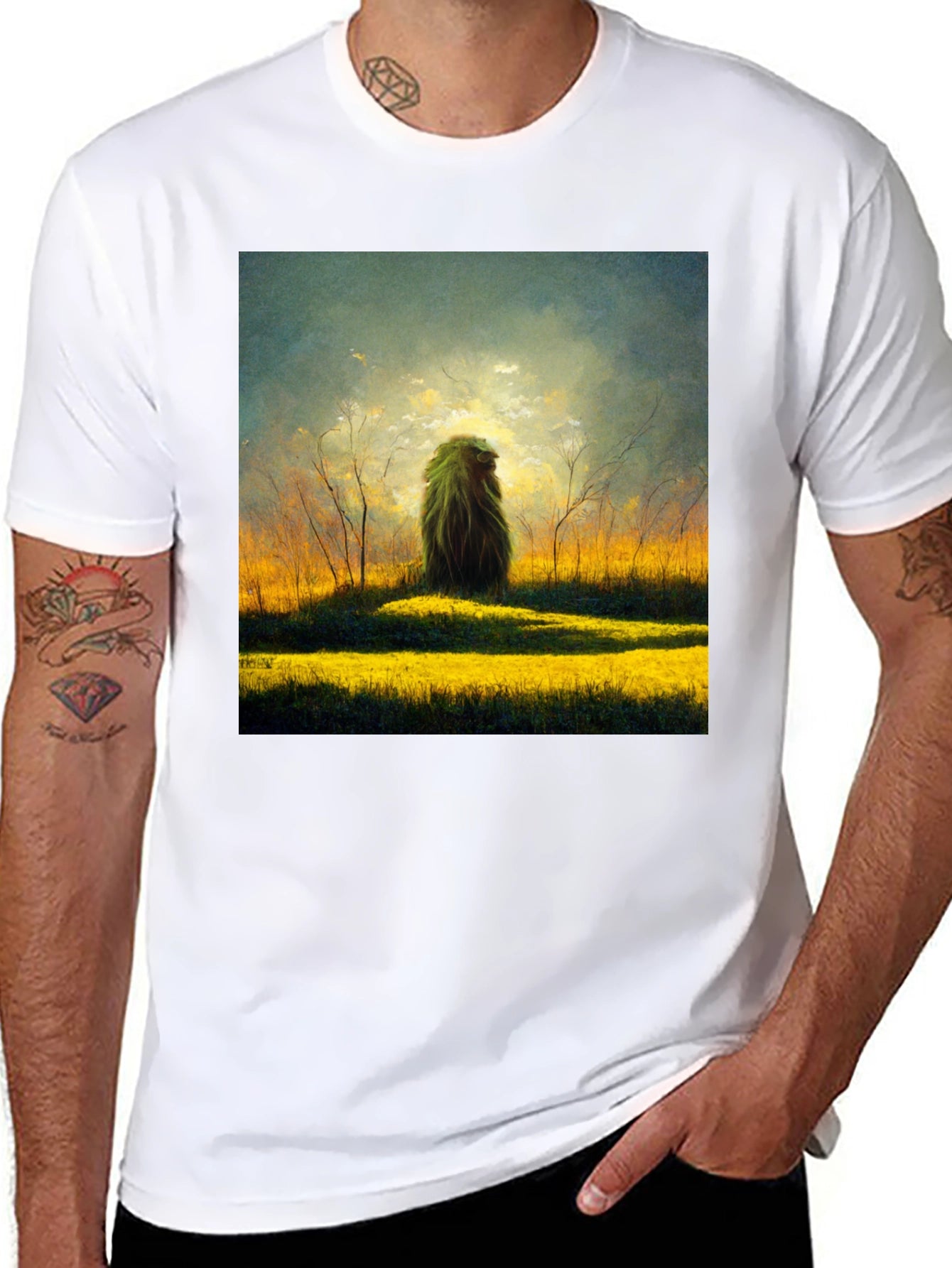 Nature Art Graphic Tee - Mens Black T-Shirt