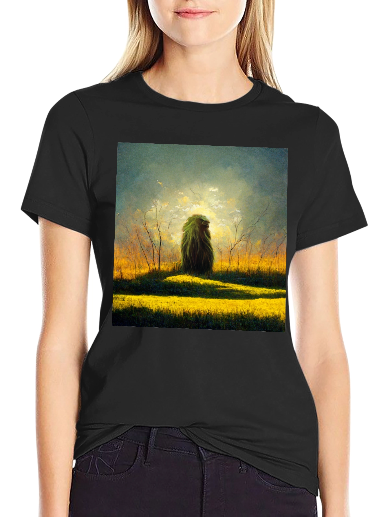 Nature Art Graphic Tee - Mens Black T-Shirt