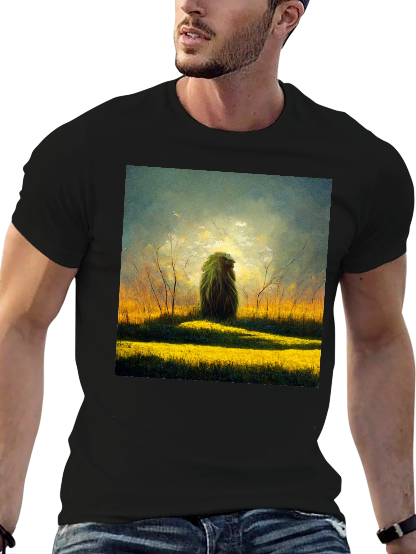 Nature Art Graphic Tee - Mens Black T-Shirt