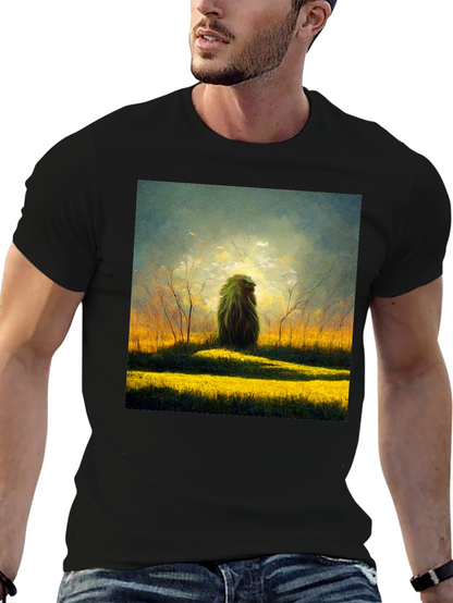 Nature Art Graphic Tee - Mens Black T-Shirt