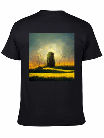 Nature Art Graphic Tee - Mens Black T-Shirt