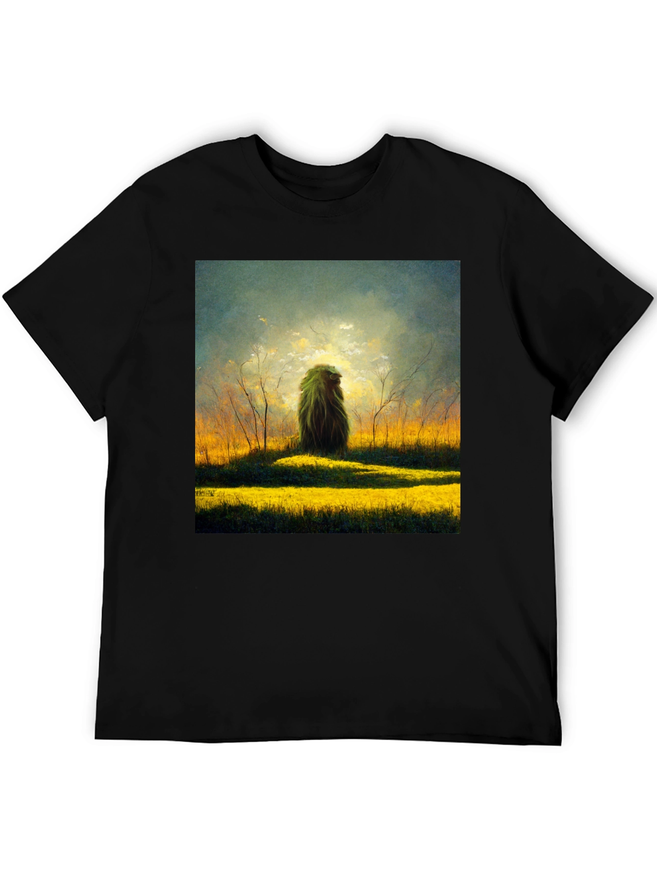 Nature Art Graphic Tee - Mens Black T-Shirt