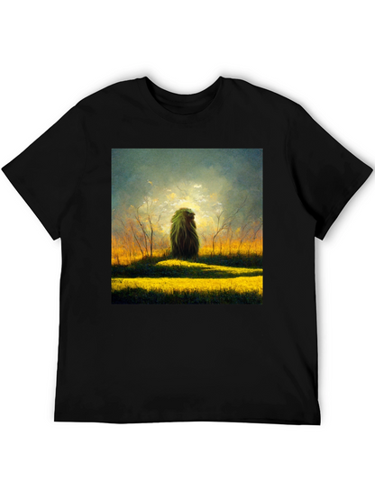 Nature Art Graphic Tee - Mens Black T-Shirt