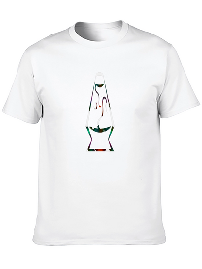 Retro Lava Lamp Graphic Tee - Classic Black T-Shirt