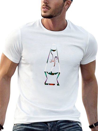 Retro Lava Lamp Graphic Tee - Classic Black T-Shirt