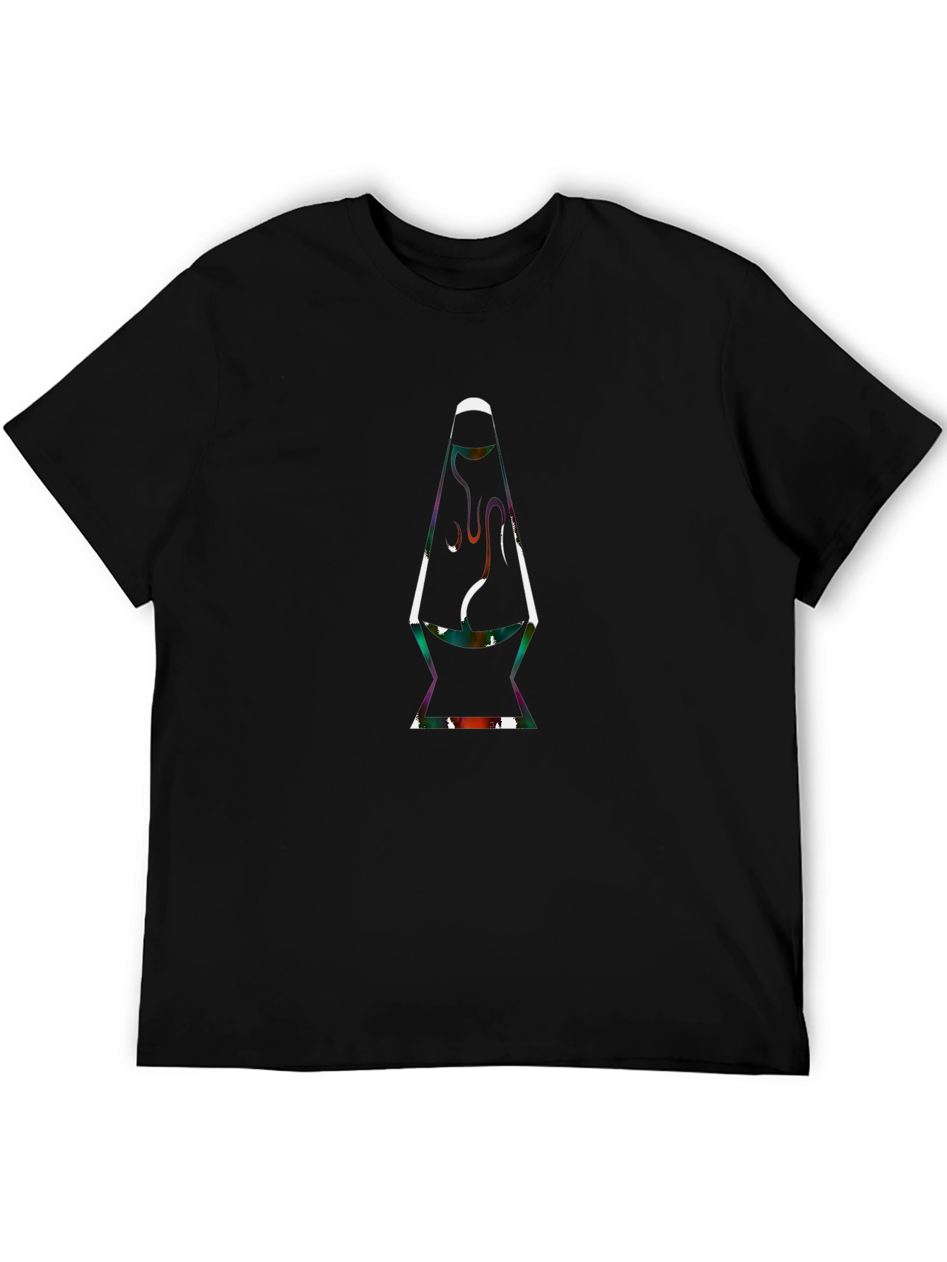 Retro Lava Lamp Graphic Tee - Classic Black T-Shirt