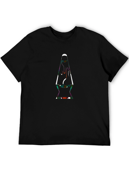 Retro Lava Lamp Graphic Tee - Classic Black T-Shirt