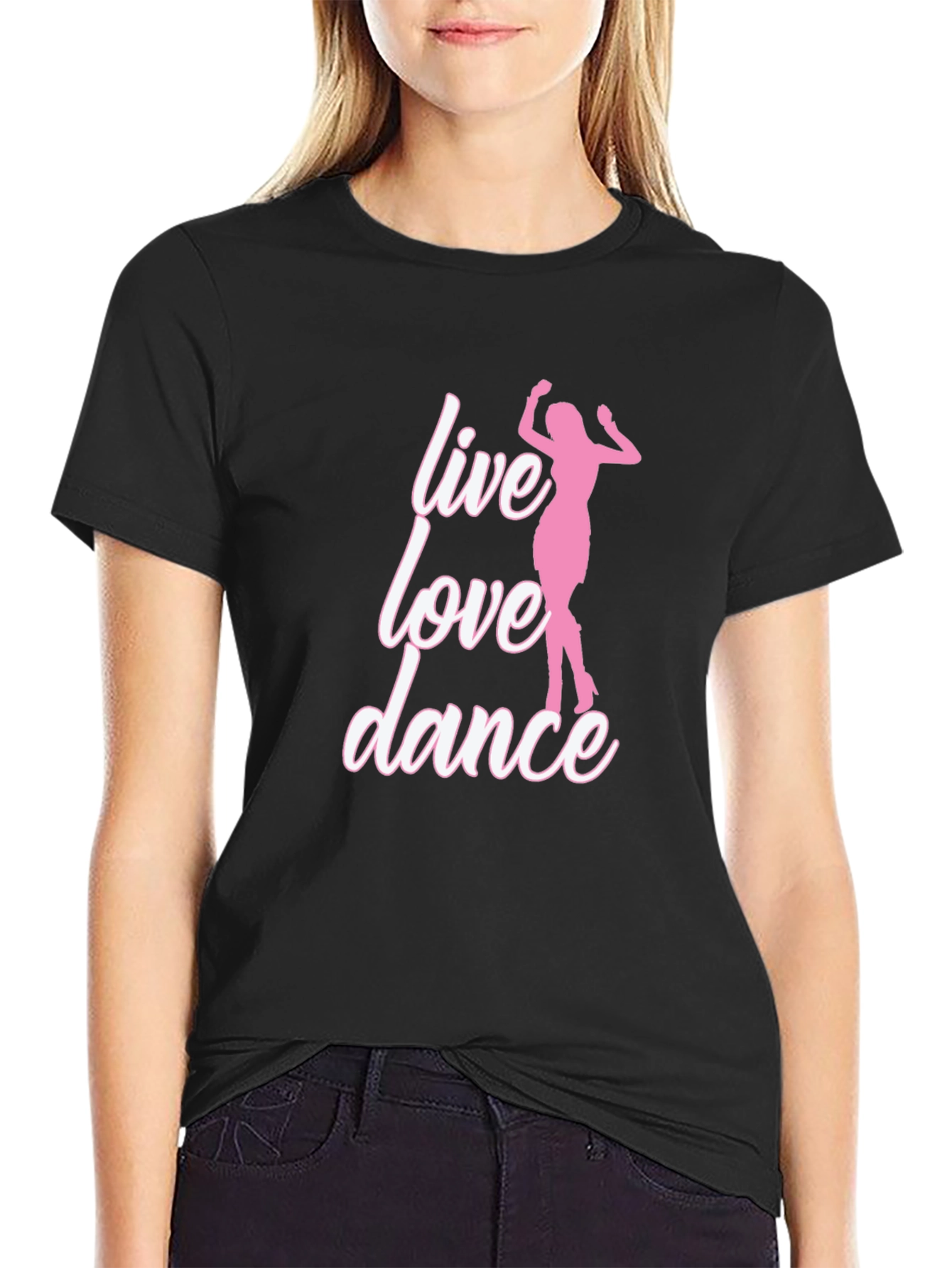 Live Love Dance Graphic Tee - Black