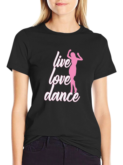 Live Love Dance Graphic Tee - Black