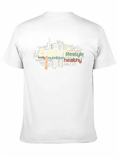 Health & Lifestyle Word Art T-Shirt