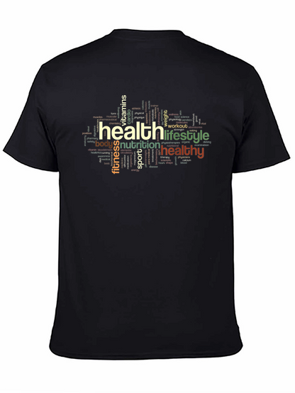 Health & Lifestyle Word Art T-Shirt