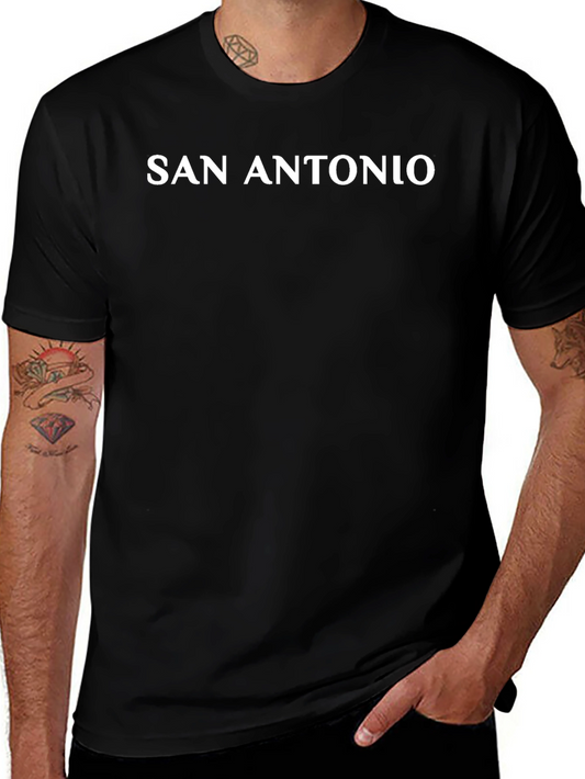 San Antonio Tee - Classic Black Cotton T-Shirt