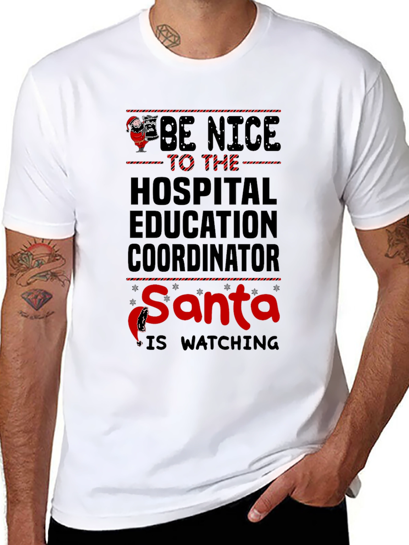 Funny Hospital Education Coordinator Santa T-Shirt