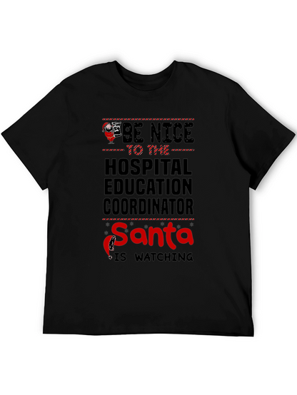 Funny Hospital Education Coordinator Santa T-Shirt
