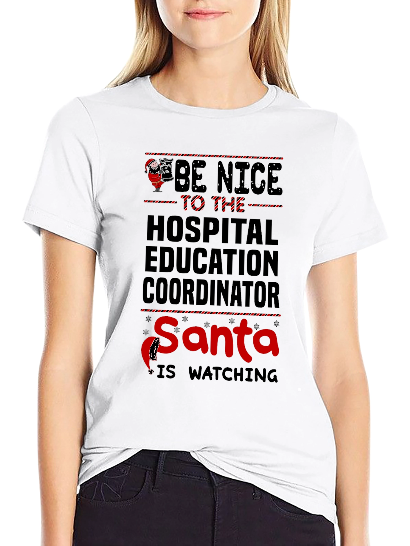 Funny Hospital Education Coordinator Santa T-Shirt