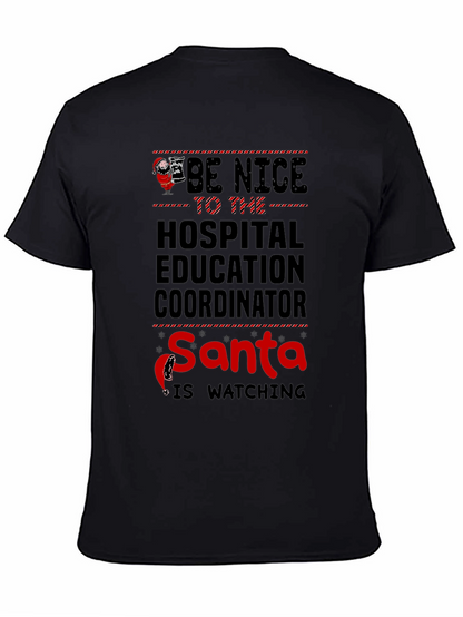 Funny Hospital Education Coordinator Santa T-Shirt