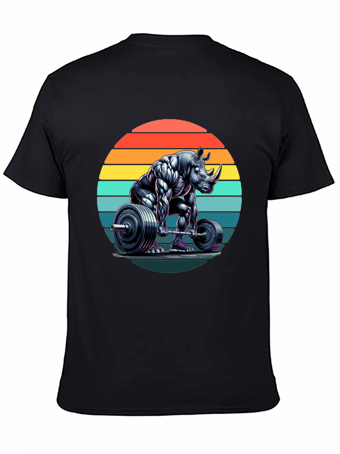 Rhino Powerlifting Graphic Tee - Black