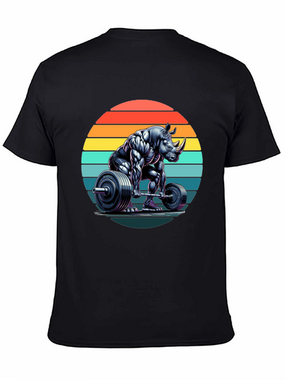 Rhino Powerlifting Graphic Tee - Black
