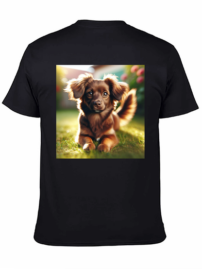 Cute Dog Graphic Tee - Unisex Black T-Shirt