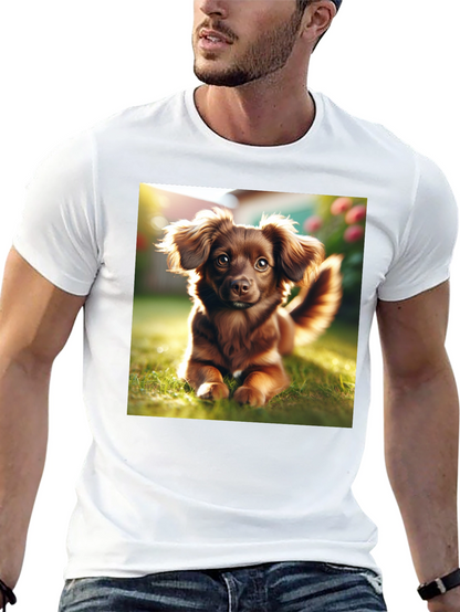 Cute Dog Graphic Tee - Unisex Black T-Shirt