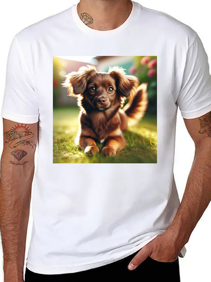Cute Dog Graphic Tee - Unisex Black T-Shirt