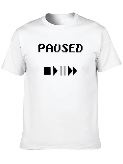Paused Graphic T-Shirt - Gamer Style Tee