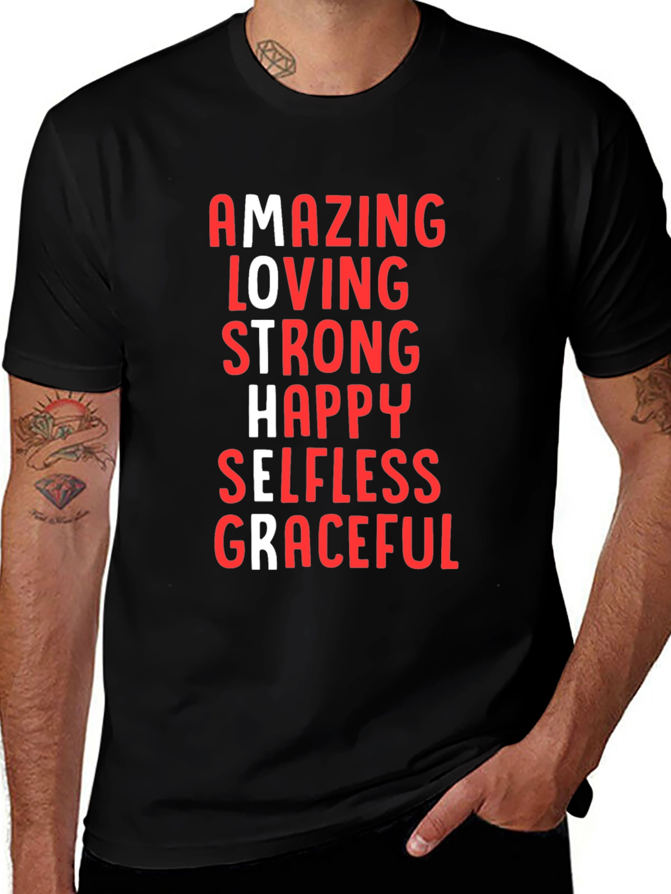 Amazing Mother Graphic Tee - Black