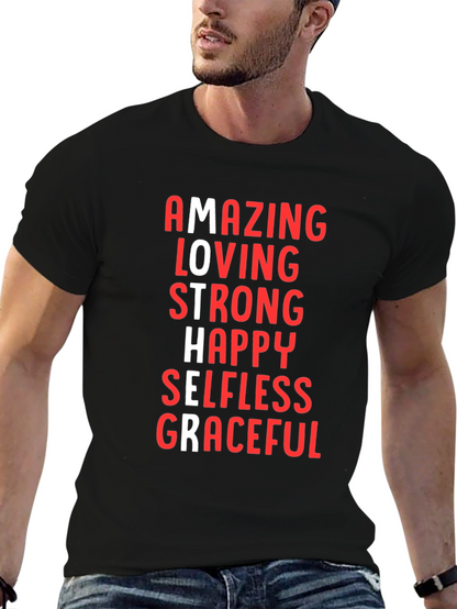 Amazing Mother Graphic Tee - Black