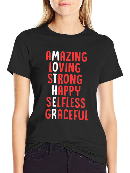 Amazing Mother Graphic Tee - Black
