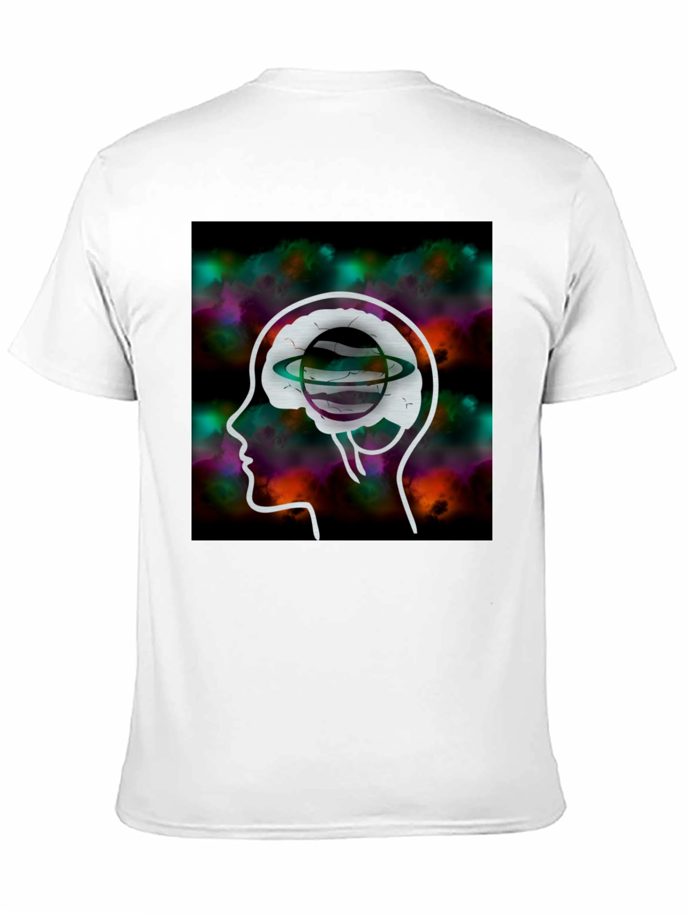 Brain Planet Graphic Tee - Creative Black T-Shirt