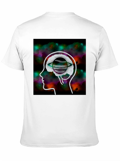 Brain Planet Graphic Tee - Creative Black T-Shirt