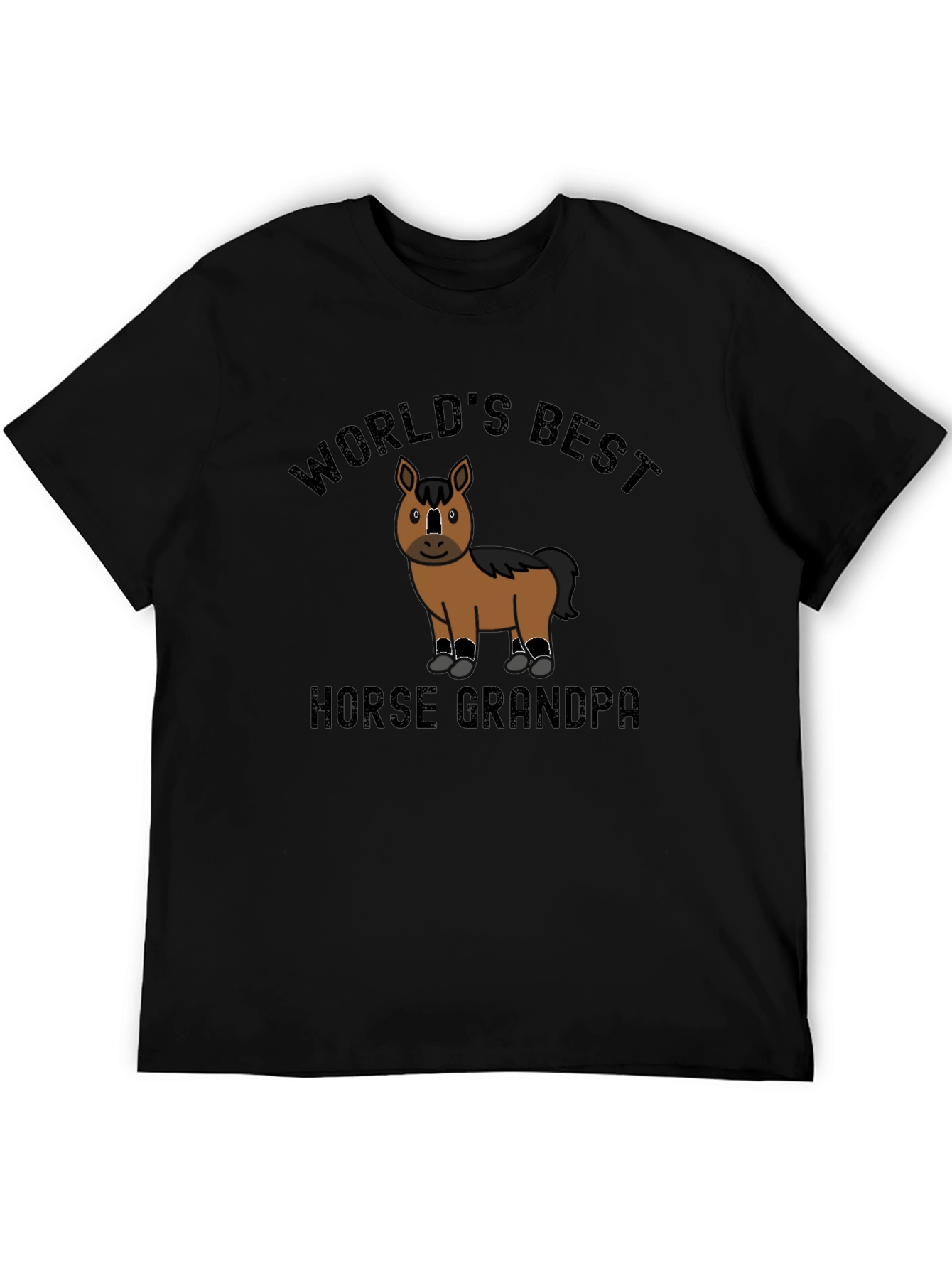 Worlds Best Horse Grandpa Novelty T-Shirt