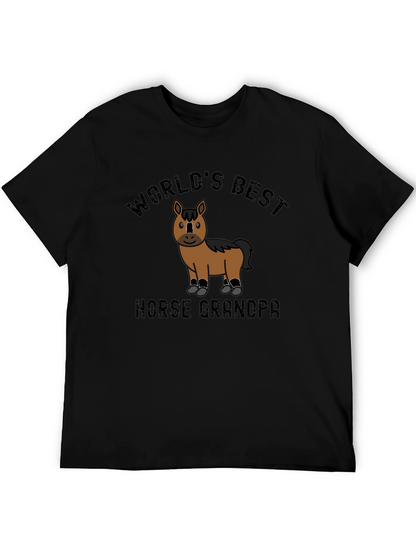 Worlds Best Horse Grandpa Novelty T-Shirt