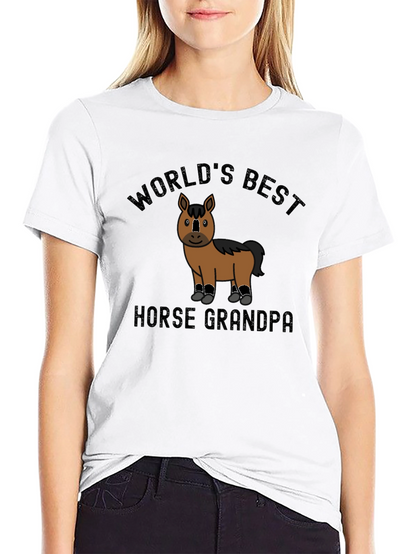 Worlds Best Horse Grandpa Novelty T-Shirt