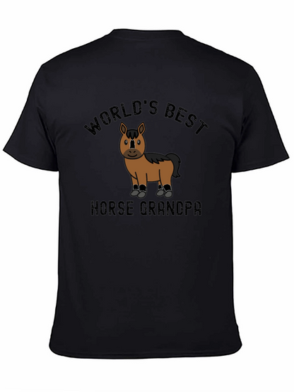 Worlds Best Horse Grandpa Novelty T-Shirt