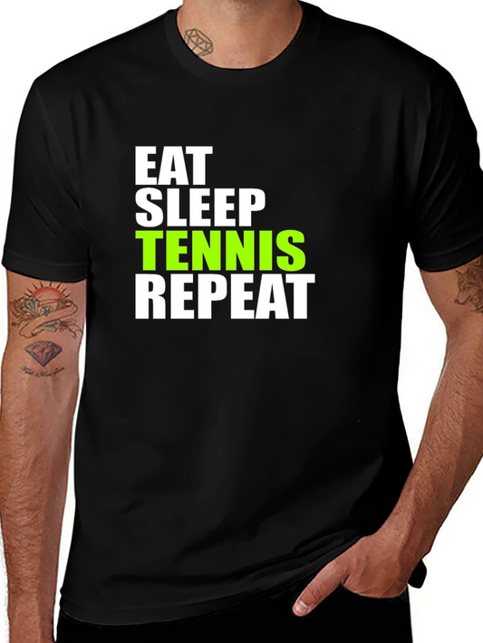 Eat Sleep Tennis Repeat Graphic Tee