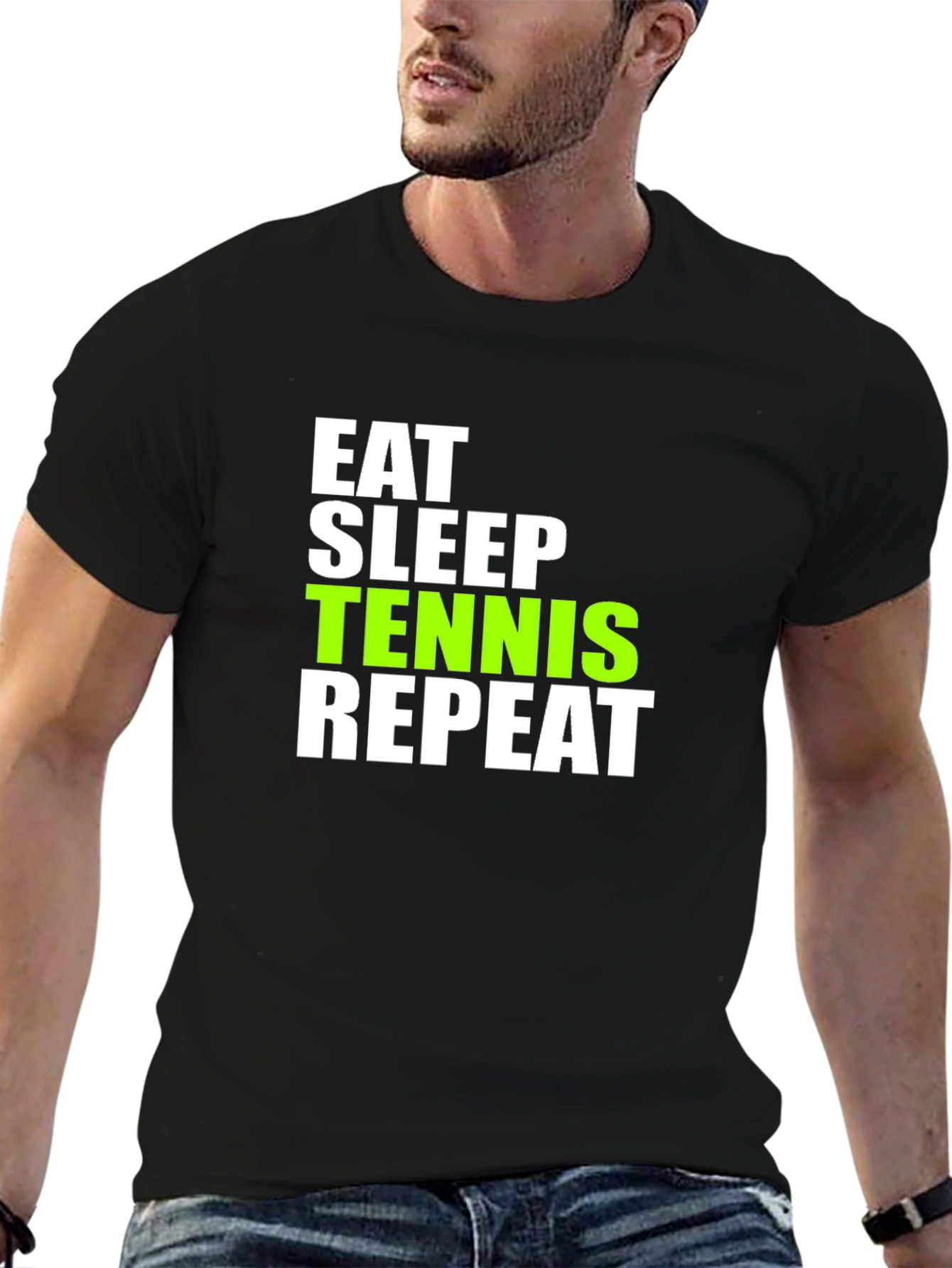 Eat Sleep Tennis Repeat Graphic Tee