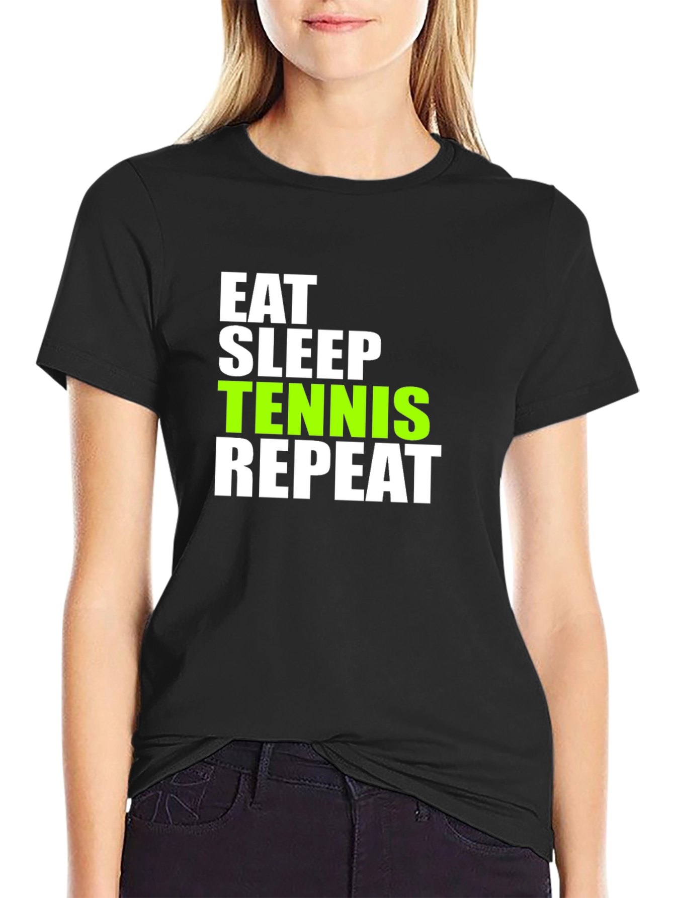 Eat Sleep Tennis Repeat Graphic Tee