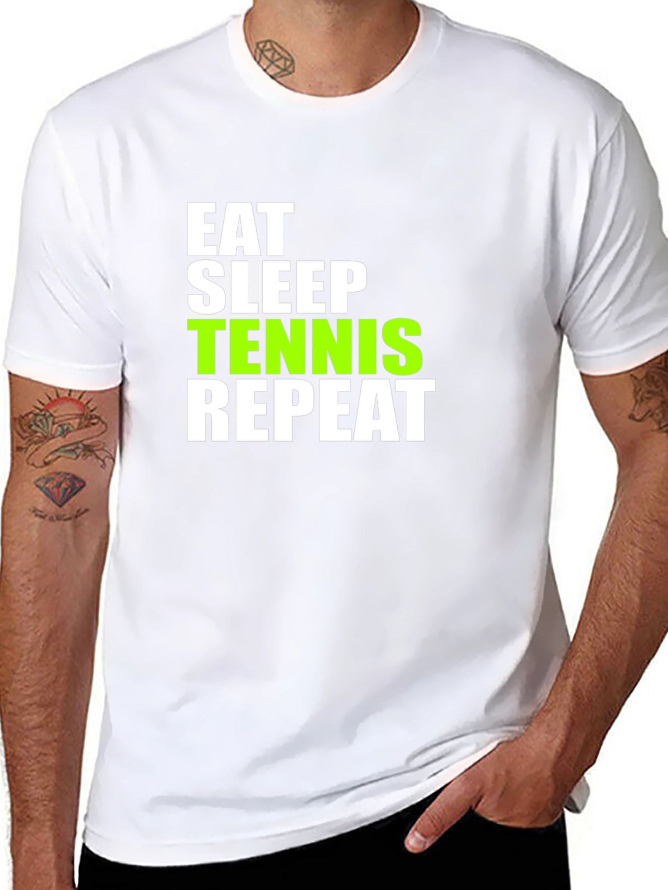 Eat Sleep Tennis Repeat Graphic Tee