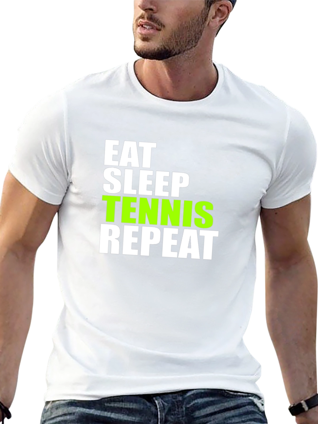 Eat Sleep Tennis Repeat Graphic Tee