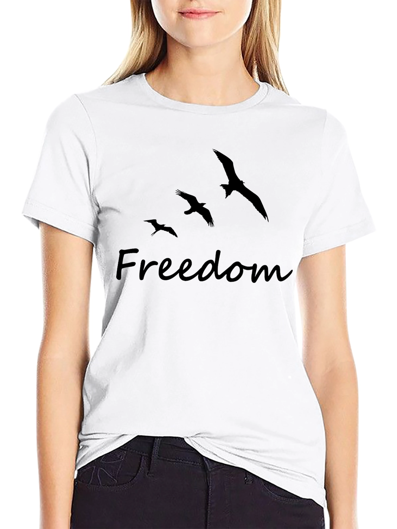 Freedom Bird Graphic T-Shirt - Mens Black Tee